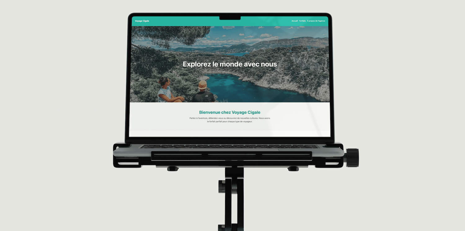 Capture d'écran du thème WordPress club de voyage